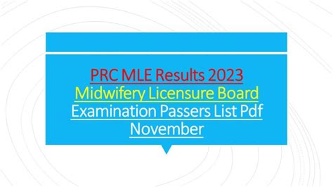 midwifery board exam result november 2023|FULL RESULTS: November 2023 Midwifery board exam MLE list of pas.
